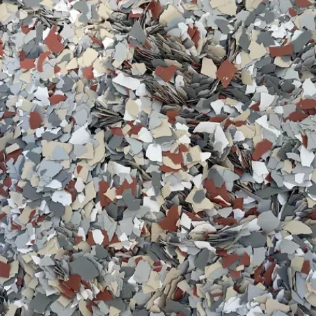 gray, red, brown, cream and white epoxy flake of 1/4"