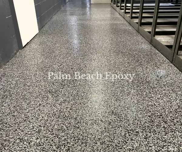 Epoxy Flake Floor for garage living room bedroom patio pool by palmbeachepoxy.com 2