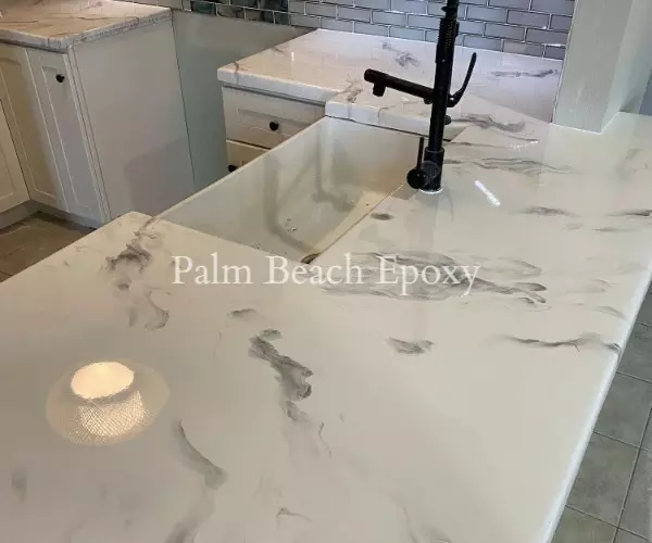 Black And White Metallic Epoxy Resin For Table Top For Kitchen 3