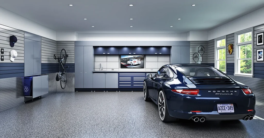 The image in the text show that garage design ideas